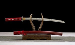 Červený Wakizashi